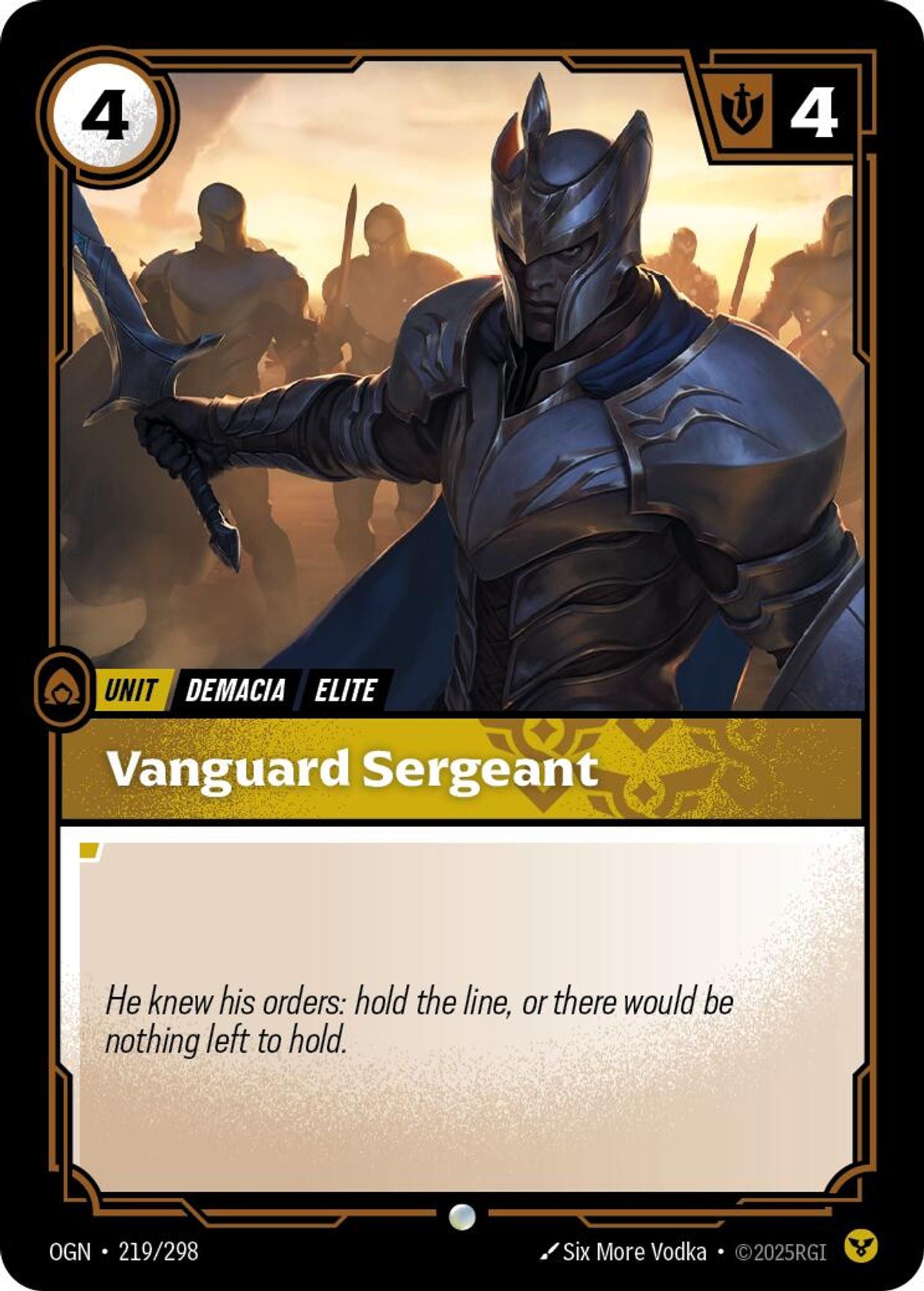Vanguard Sergeant - Origins