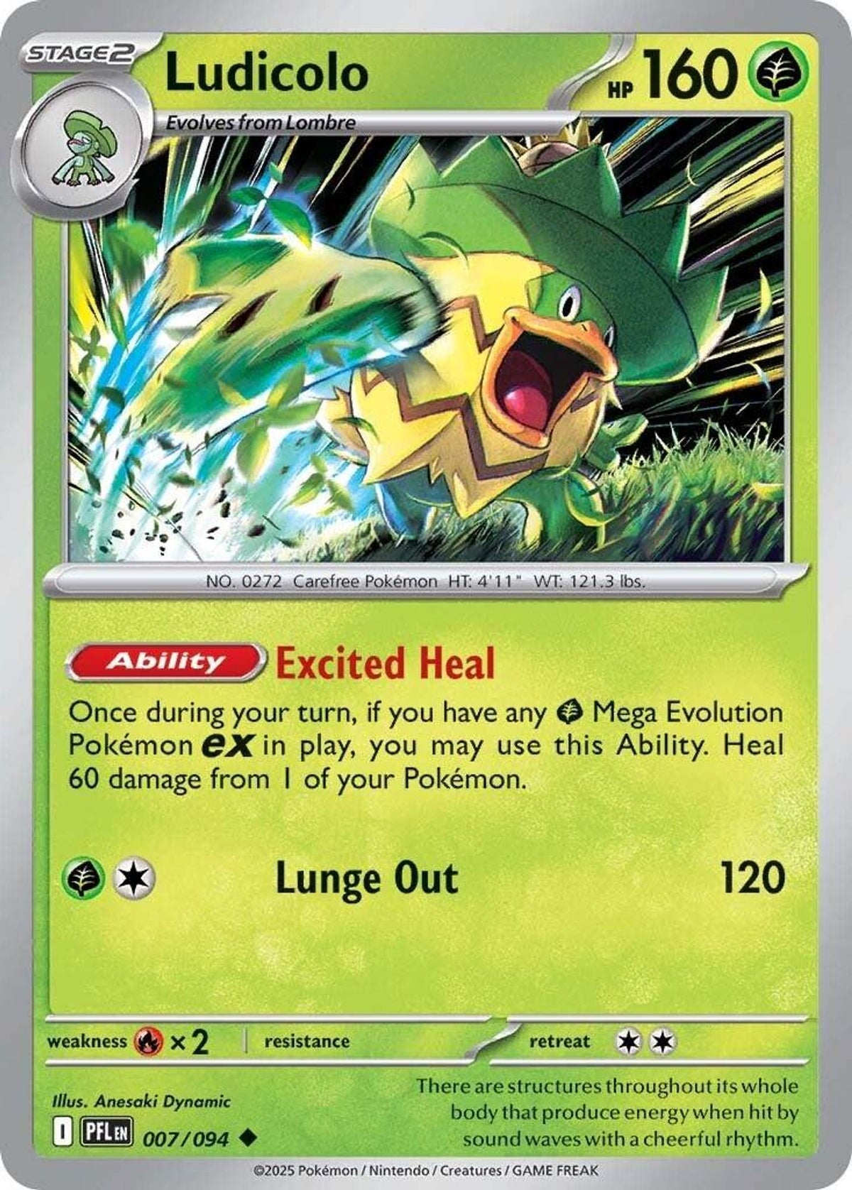 Ludicolo - 007/094 - ME02: Phantasmal Flames