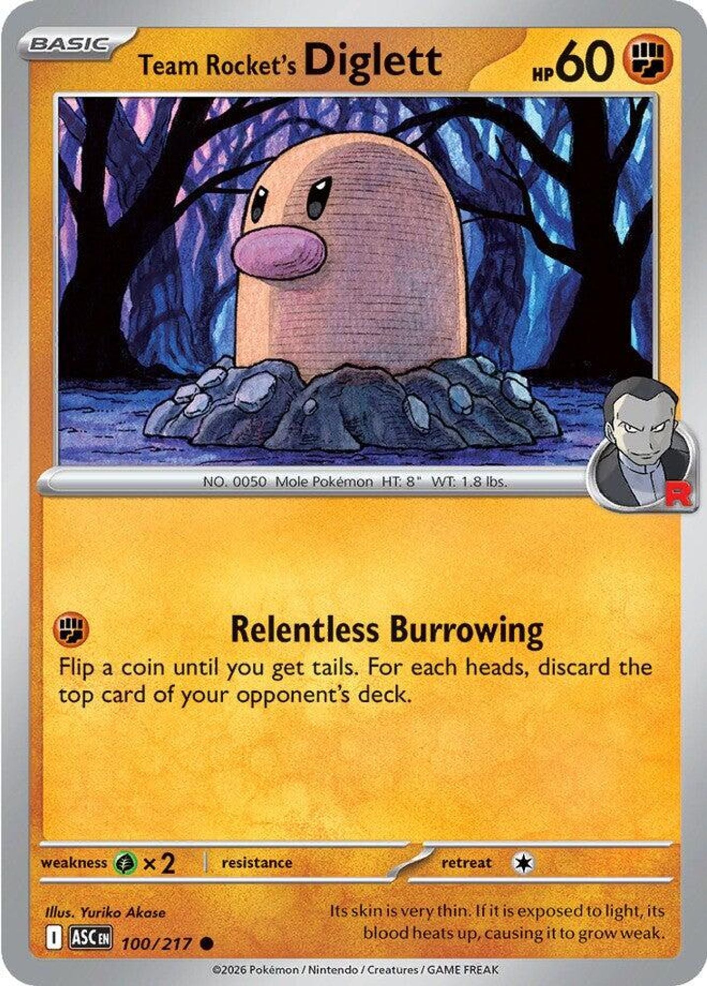 Team Rocket's Diglett - ME: Ascended Heroes