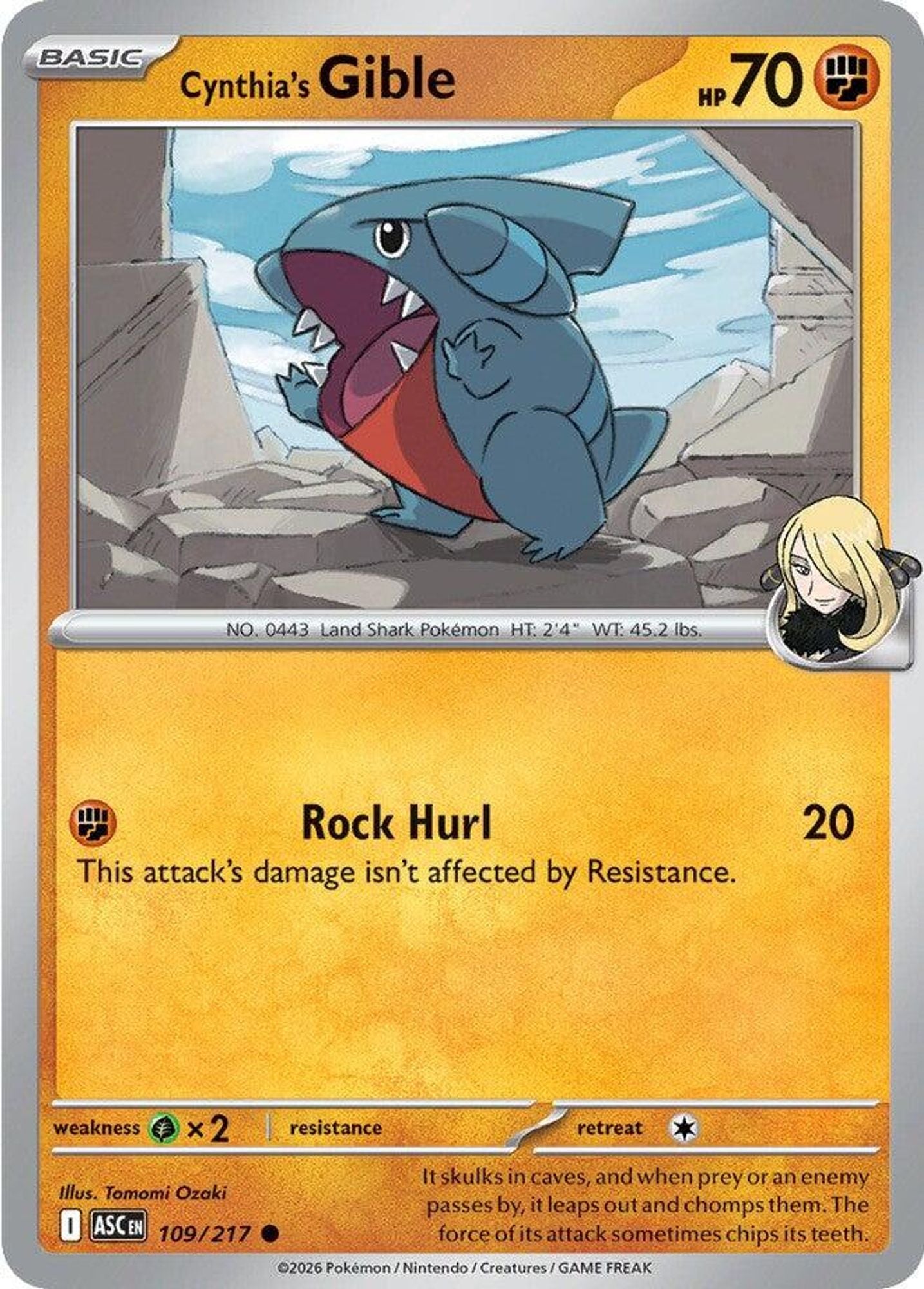 Cynthia's Gible - ME: Ascended Heroes