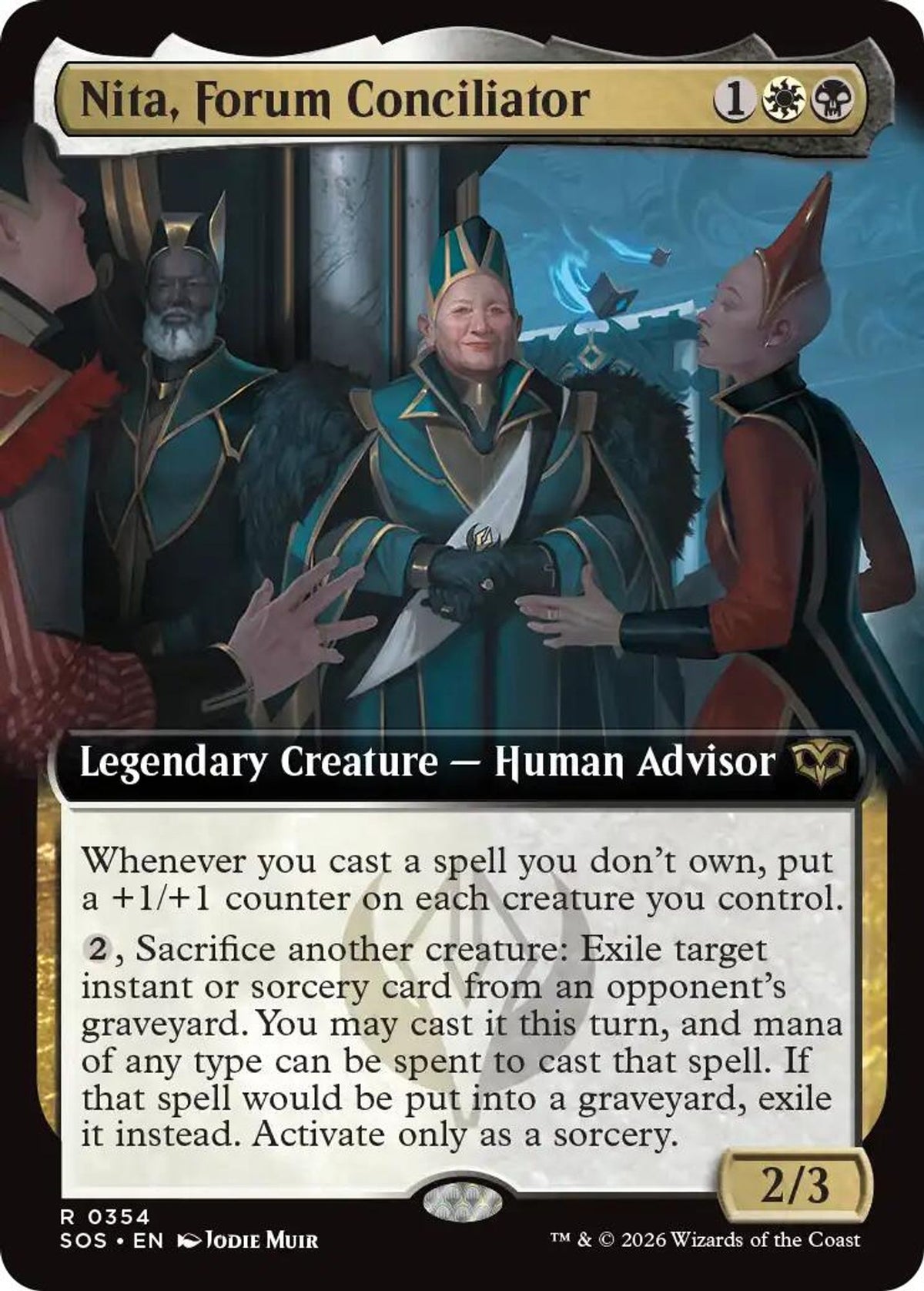 Nita, Forum Conciliator (Extended Art) (Foil) - Secrets of Strixhaven