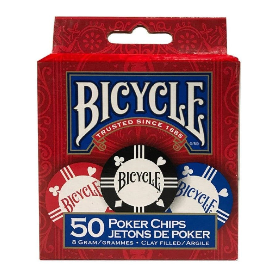 Bicycle Games and Accessories: Bicycle 8 Gram 50 Count Clay Poker Chips