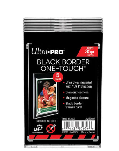 ULTRA PRO ONE TOUCH - 35 PT Black Border w/Magnetic Closure- 5PK