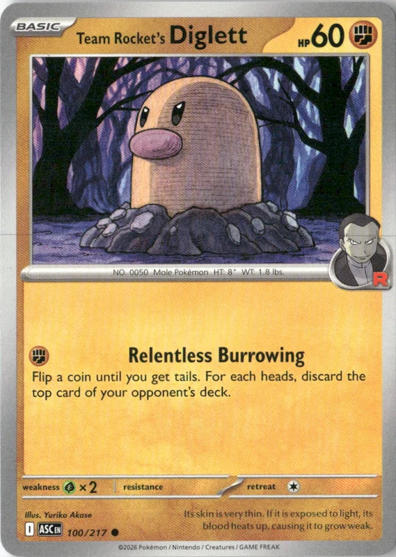 Team Rocket's Diglett - ME: Ascended Heroes