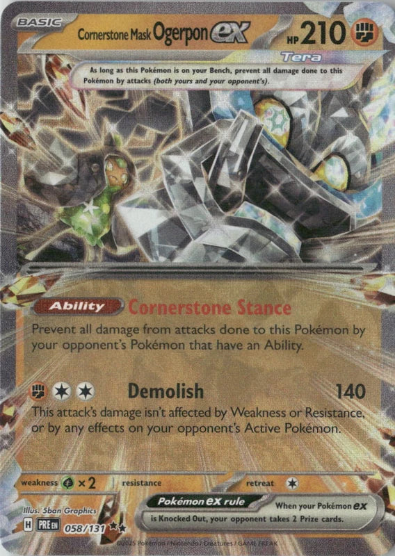 Cornerstone Mask Ogerpon ex - 058/131 - SV: Prismatic Evolutions
