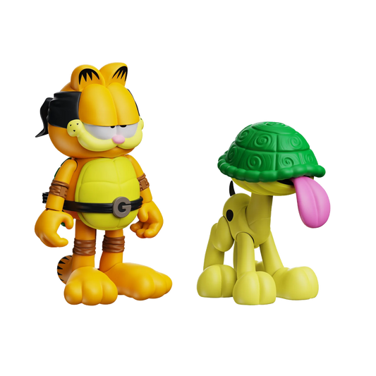 Garfield x Teenage Mutant Ninja Turtles - Garfello & Sidekick Odie Figure 2-Pack