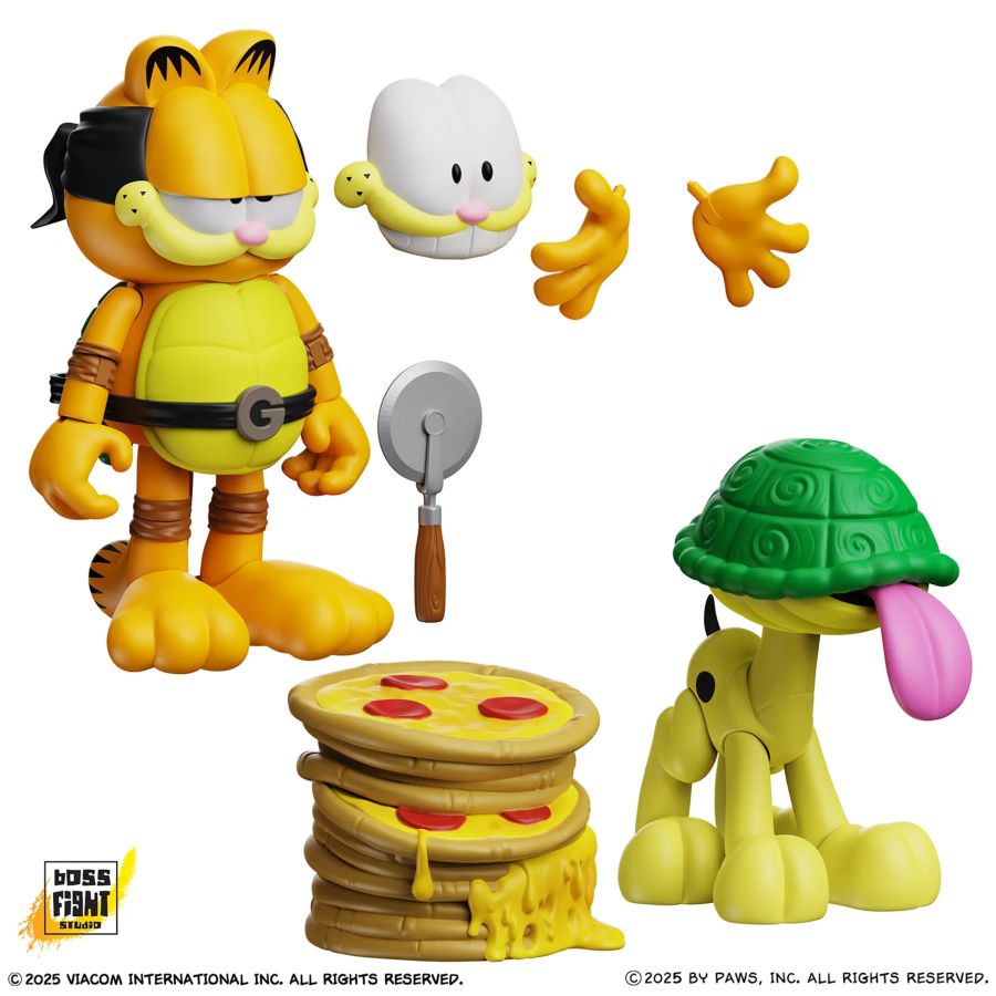 Garfield x Teenage Mutant Ninja Turtles - Garfello & Sidekick Odie Figure 2-Pack