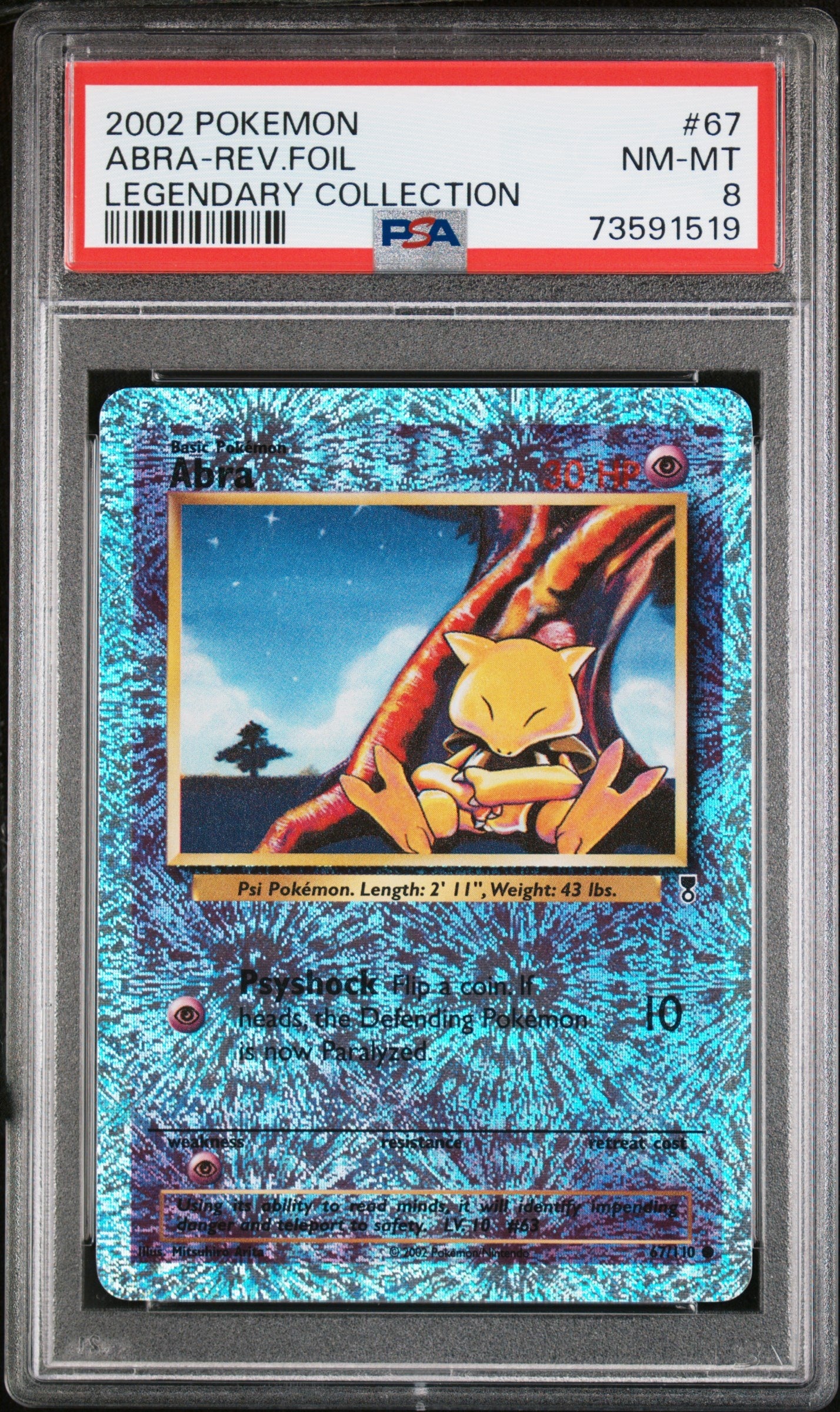 2002 Pokemon Legendary Collection 67 Abra - Rev.Foil