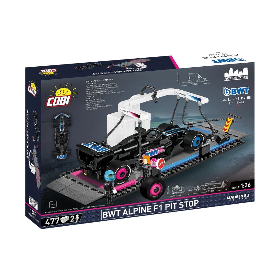 Action Town - BWT Alpine F1 Pit Stop Car Construction Set (490 Pieces)