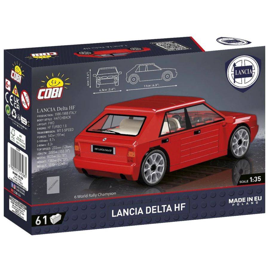 YoungTimer - Lancia Delta HF (Red) Brick Kit (61 Pieces)