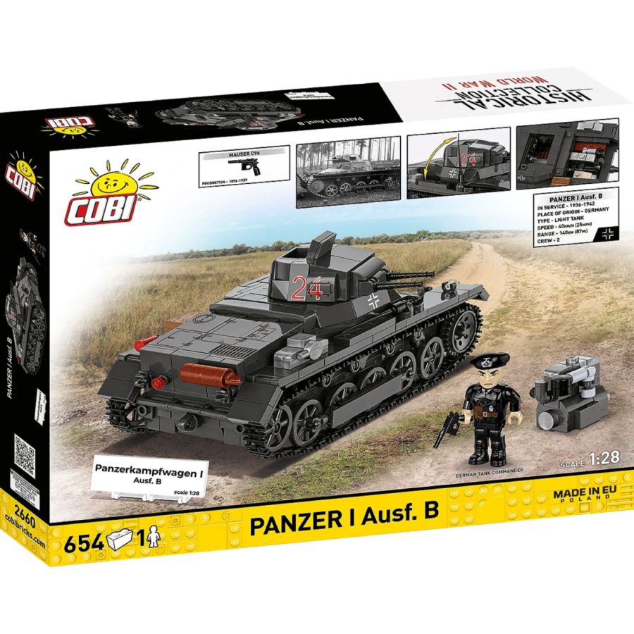 World War 2 - Panzer I (France 1940) Brick Kit (654 Pieces)