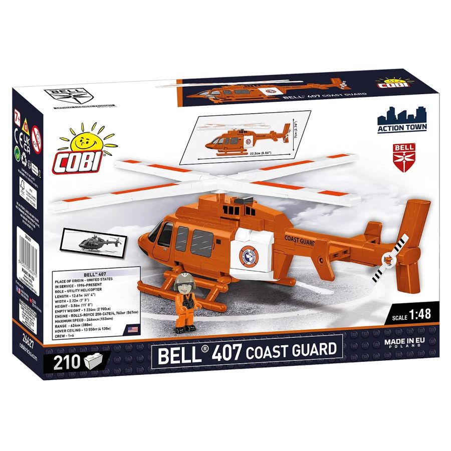 Cobi - Bell 407 Coast Guard Helicopter 1:48 Scale (210 Pcs)