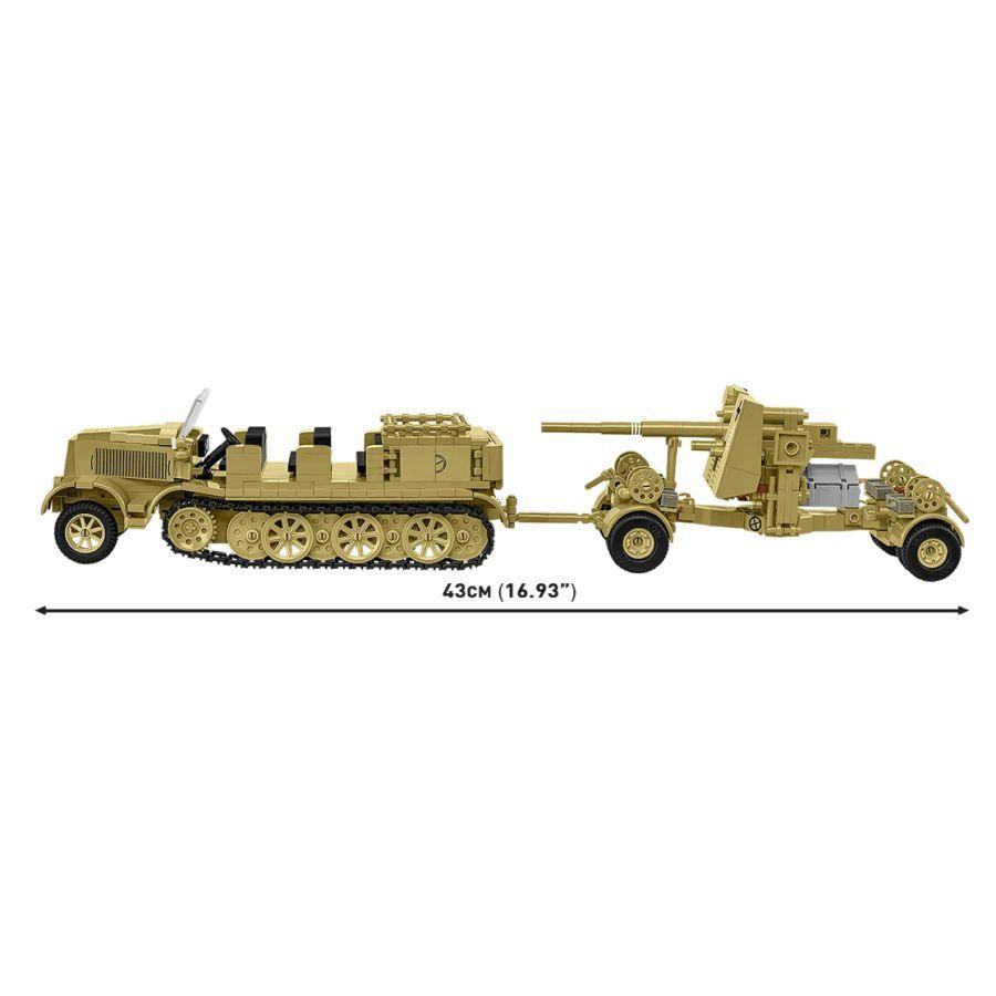 World War 2 - Sd.Kfz.8 Towing 8.8 cm Flak 36 Brick Kit (975 Pieces)