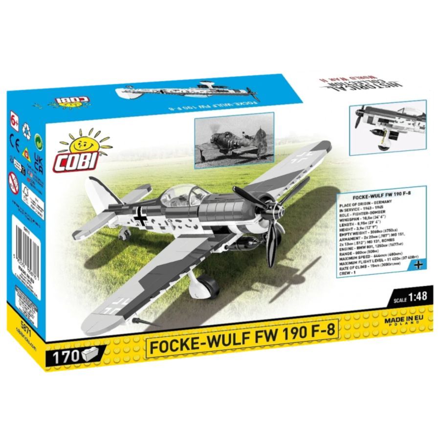 World War 2 - Focke-Wulf FW 190 F-8 Brick Kit (170 Pieces)