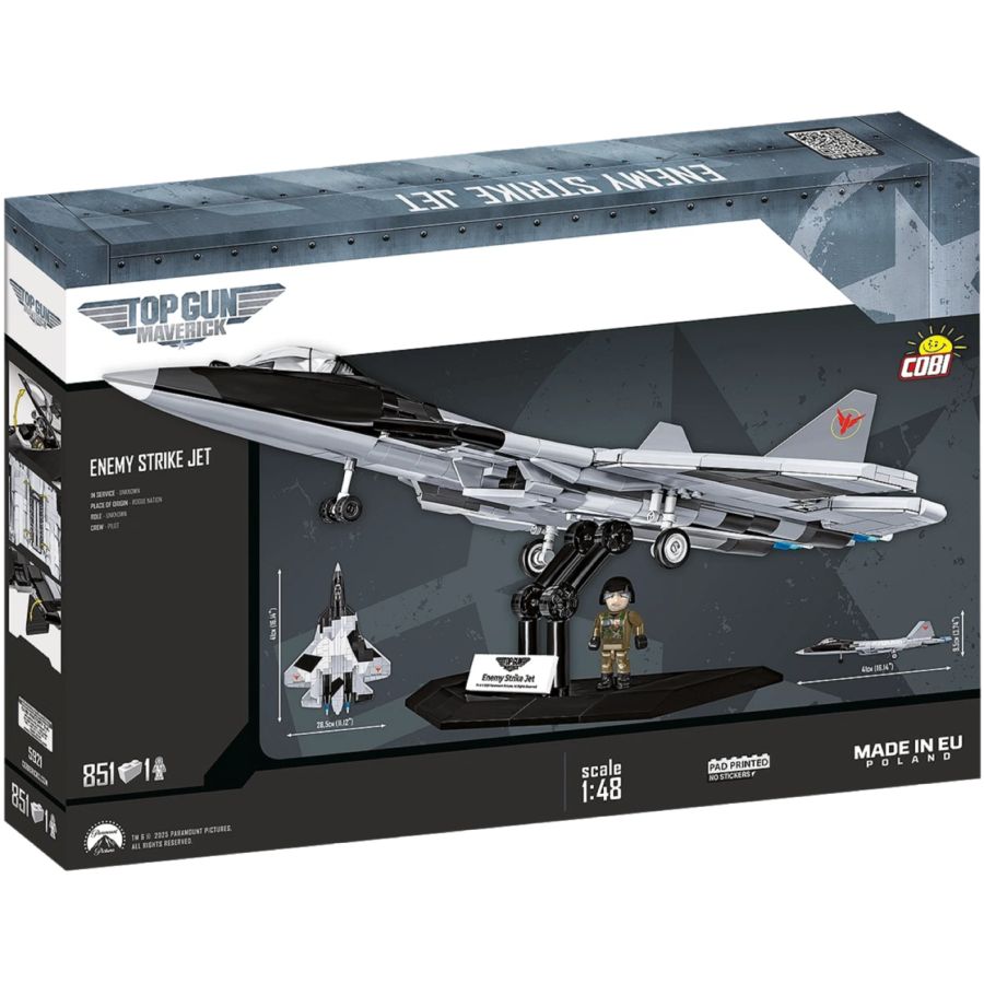 Top Gun: Maverick - Enemy Strike Jet Brick Kit (851 Pieces)