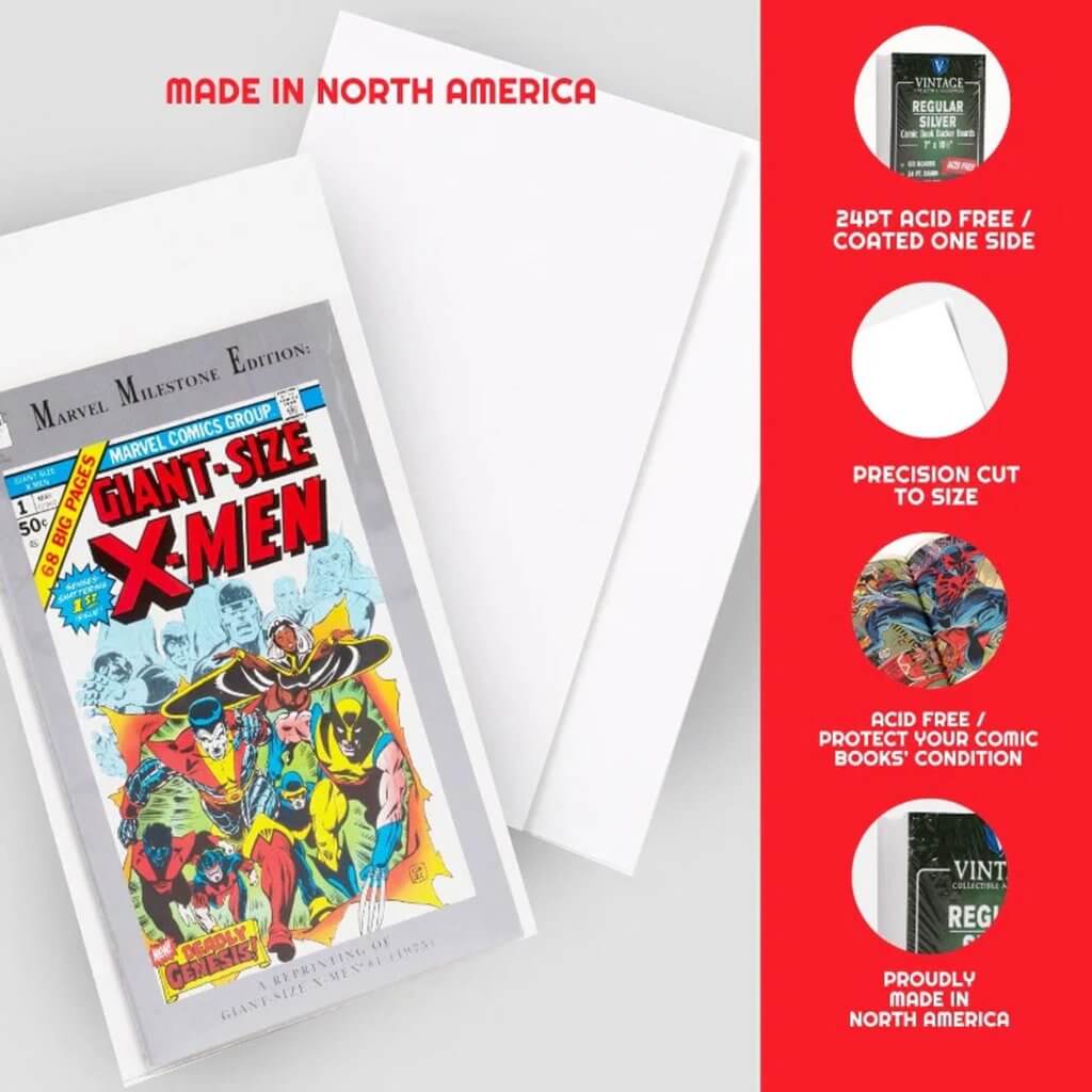 EVORETRO Regular/Silver Size Comic Boards (100ct)
