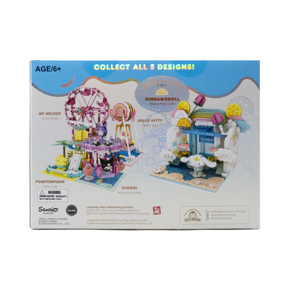 HELLO KITTY - YuMe Blocks Summer Wunderland- Cinnamoroll Wave Pool Cafe