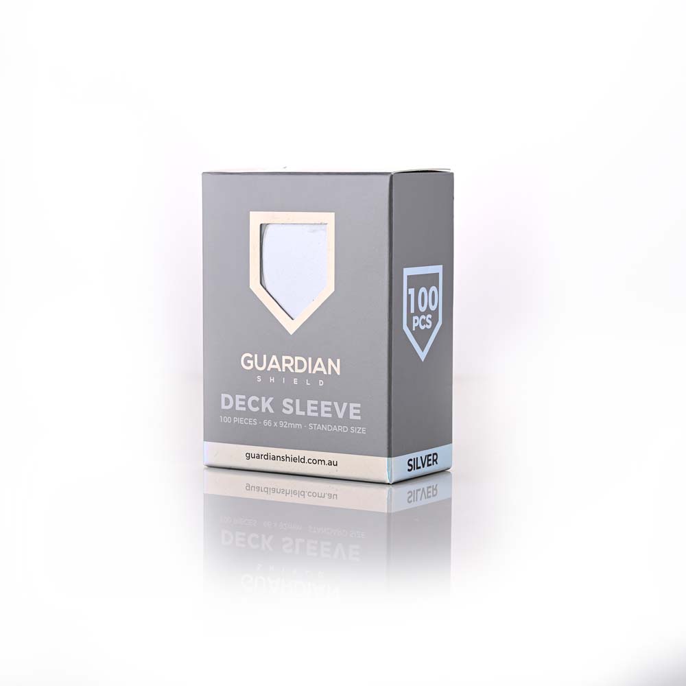 GUARDIAN SHIELD Deck Sleeves - Silver 100pk