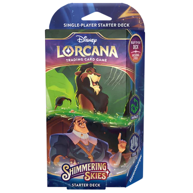 Disney Lorcana Starter Deck Shimmering Skies Emerald & Steel Disney Lorcana Starter Deck Shimmering Skies Emerald & Steel
