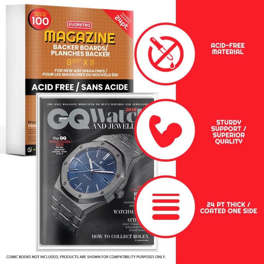 EVORETRO New Age Magazines Size Comic Boards (100ct)