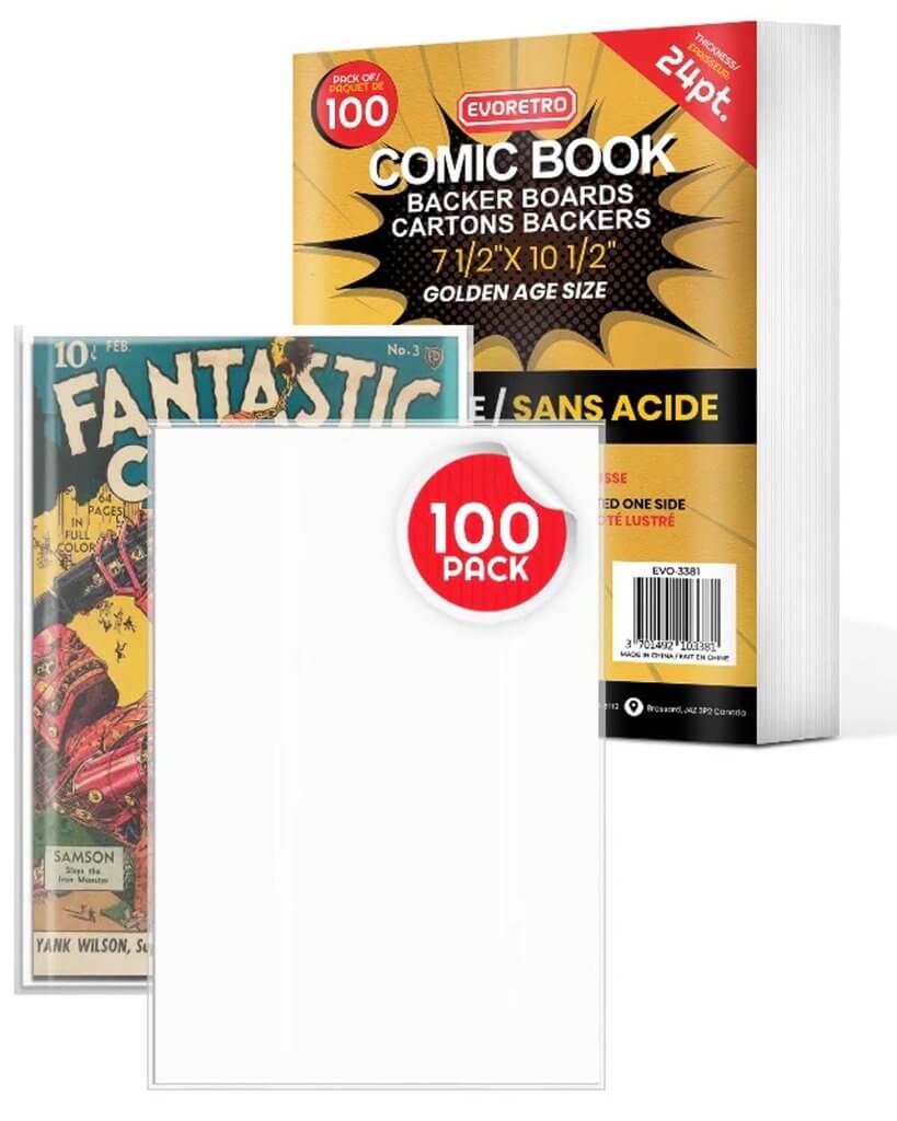 EVORETRO Evoretro Comic Book Backer Boards Golden Age Size 100-Pack