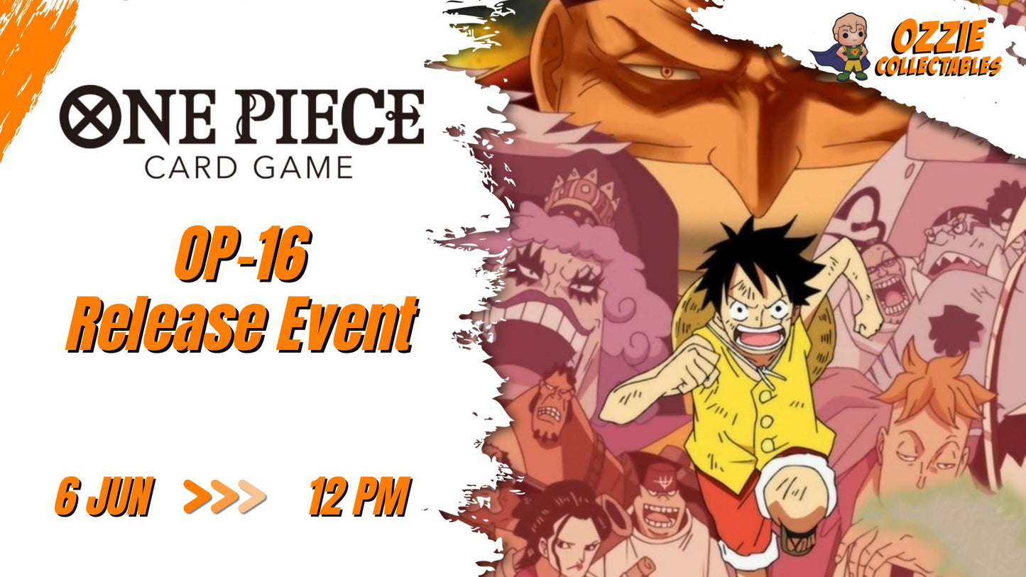 ONE PIECE CARD GAME OP-16 Release Event Saturday 6th June 12pm