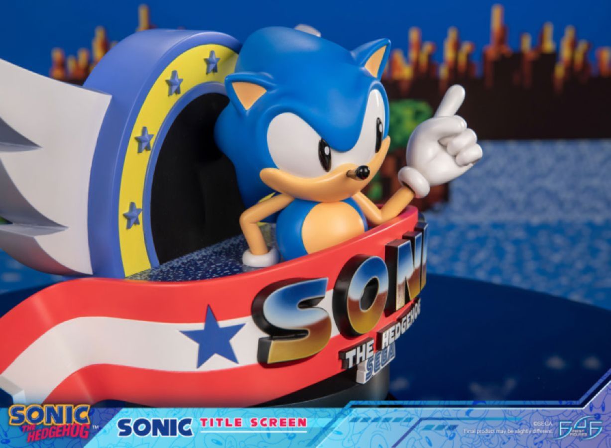 Sonic - Sonic The Hedgehog Title Screen Statue