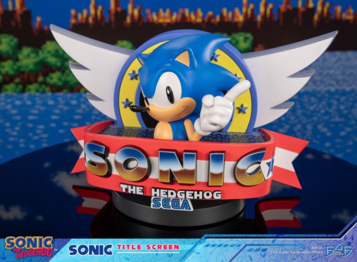 Sonic - Sonic The Hedgehog Title Screen Statue