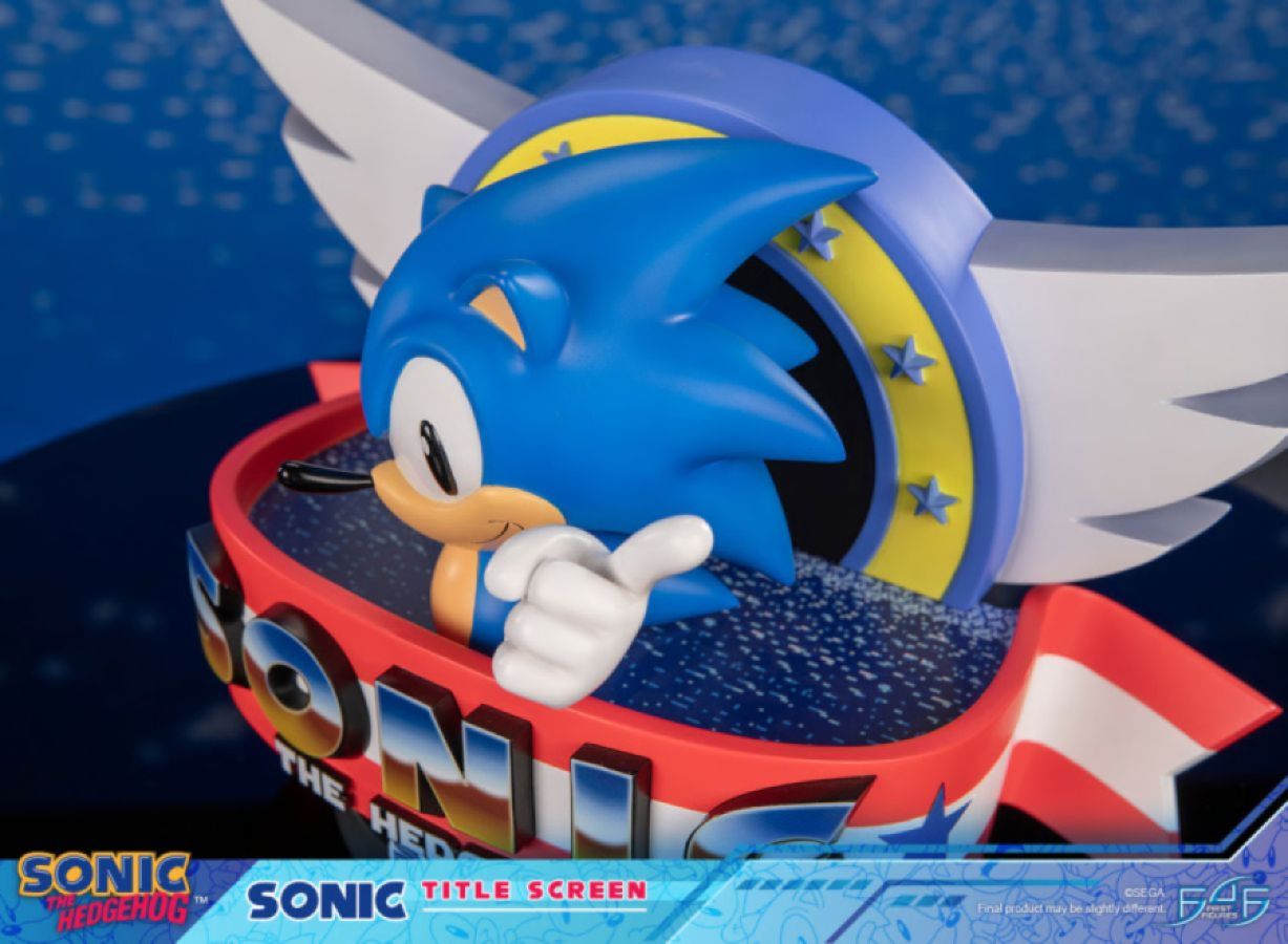Sonic - Sonic The Hedgehog Title Screen Statue