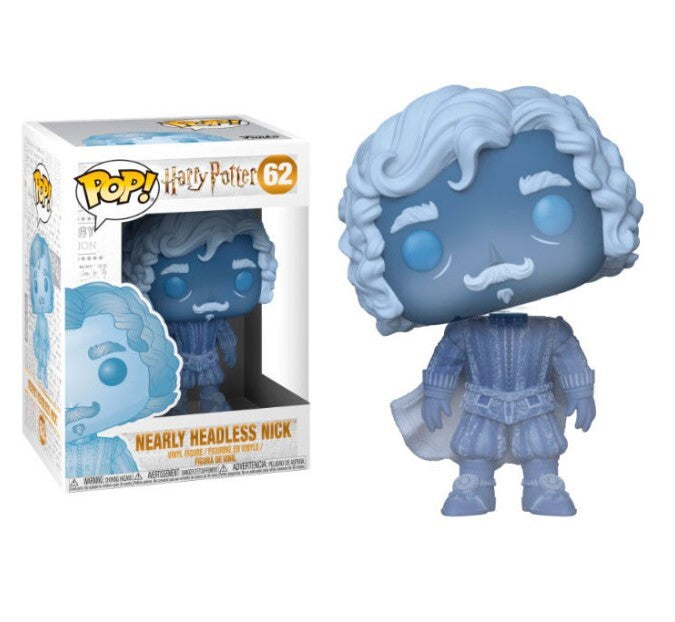 Harry Potter - Nearly Headless Nick Blue Translucent US Exclusive Pop! Vinyl #62