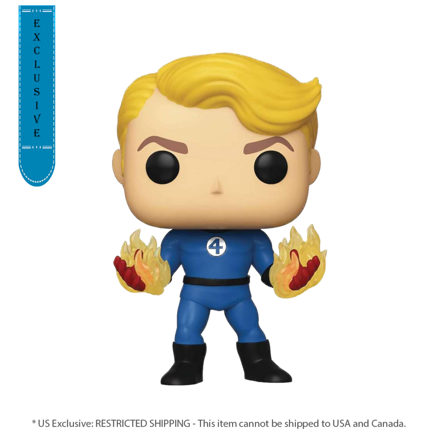 Fantastic Four (comics) - Human Torch Suited Glow Specialty series Exclusive Pop! Vinyl