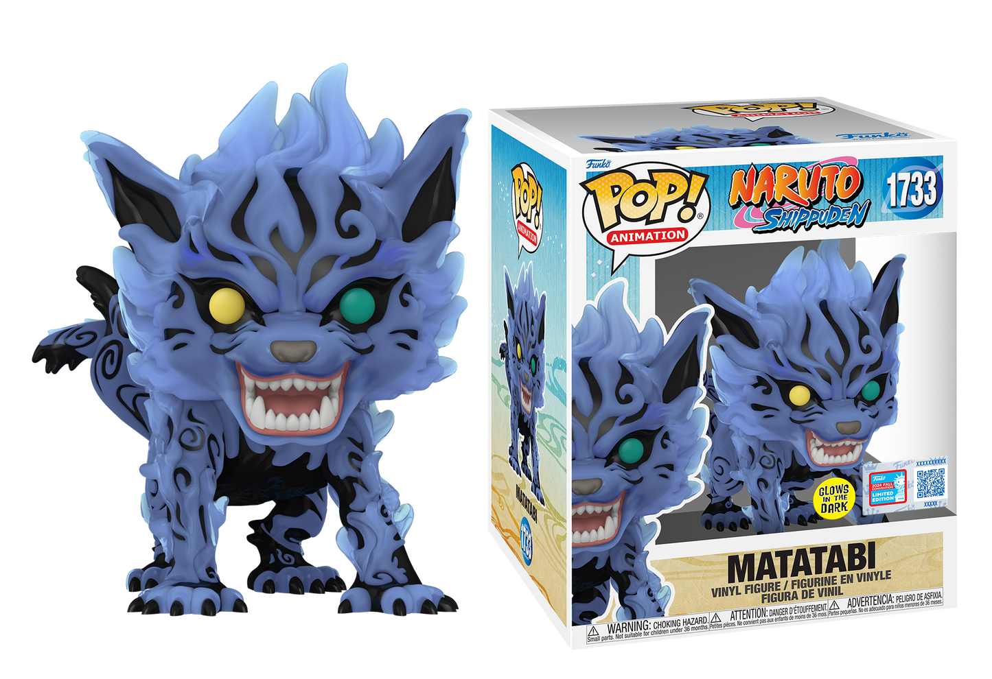 Naruto - Matatabi NYCC 2024 Fall Convention Shared Exclusive 6” Glow in the Dark Pop! Vinyl