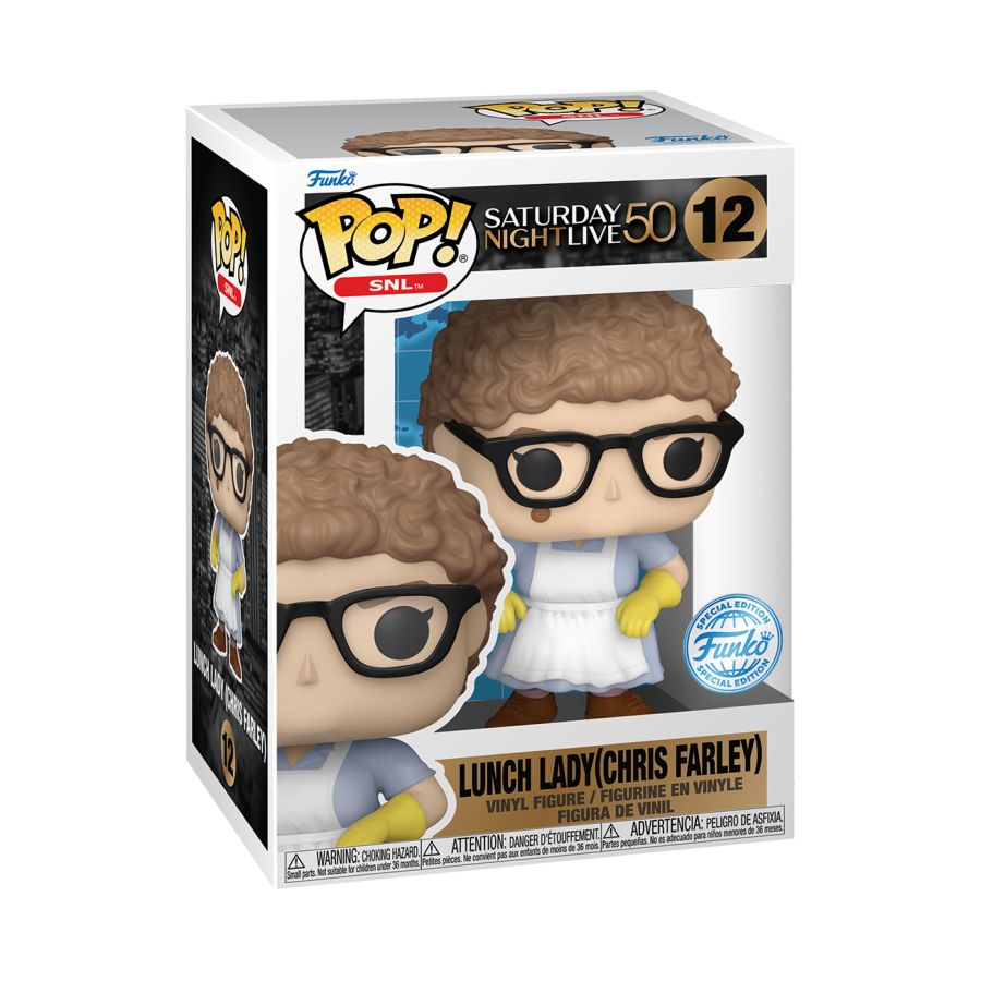 Saturday Night Live: 50th Anniversary - Lunch Lady (Chris Farley) US Exclusive Pop! Vinyl