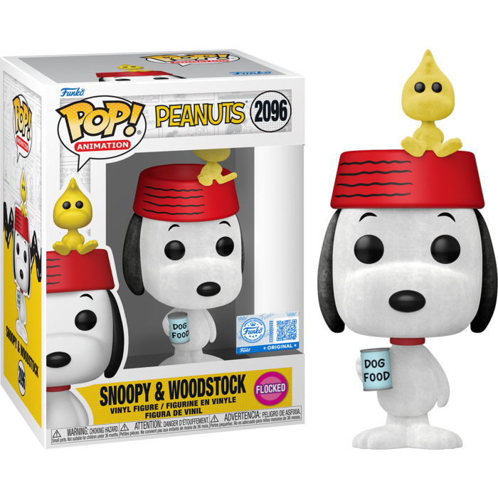 Peanuts - Snoopy with Woodstock Flocked Pop! Vinyl Vinyl