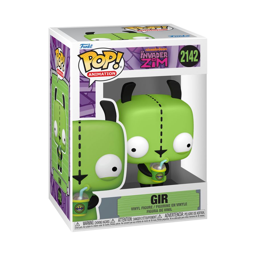 Invader Zim - GIR (with Drink) Pop! Vinyl
