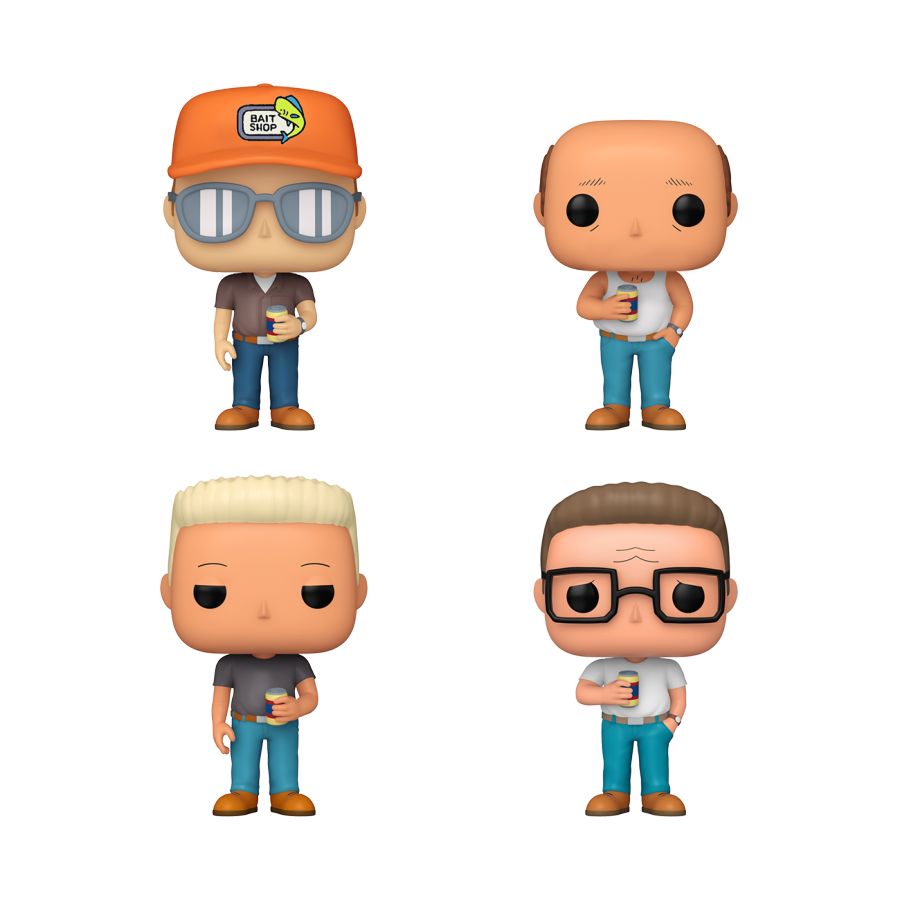 King of the Hill - Dale, Hank, Bill & Boomhauer US Exclusive Pop! 4-Pack
