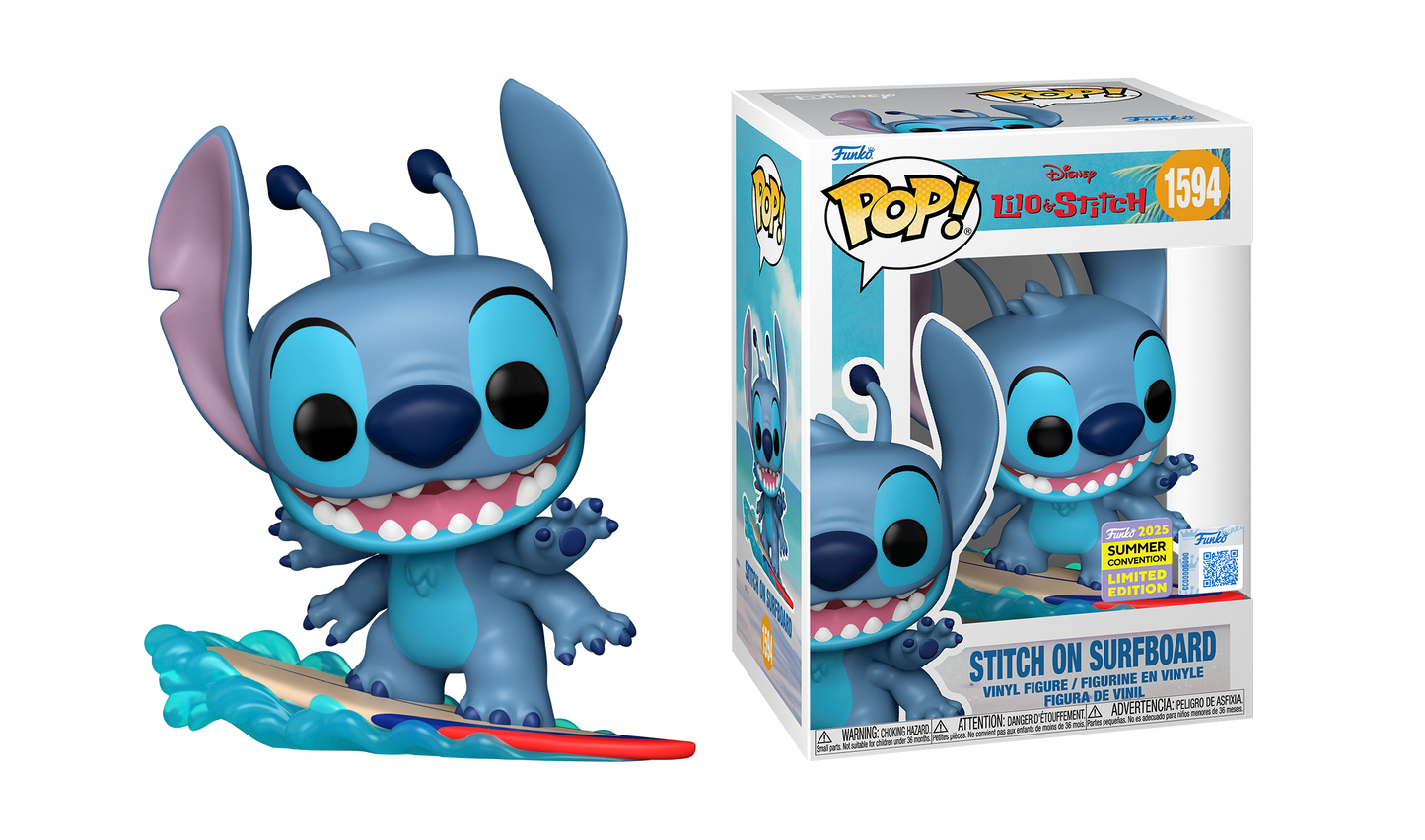 Lilo & Stitch - Stitch on Surfboard SDCC 2025 Summer Convention Exclusive Pop! Vinyl