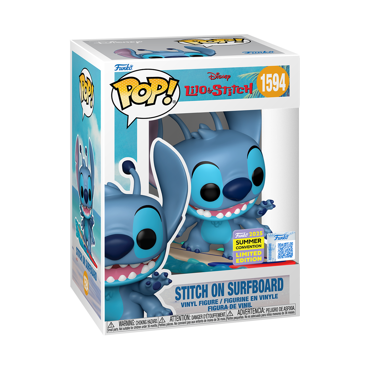Lilo & Stitch - Stitch on Surfboard SDCC 2025 Summer Convention Exclusive Pop! Vinyl