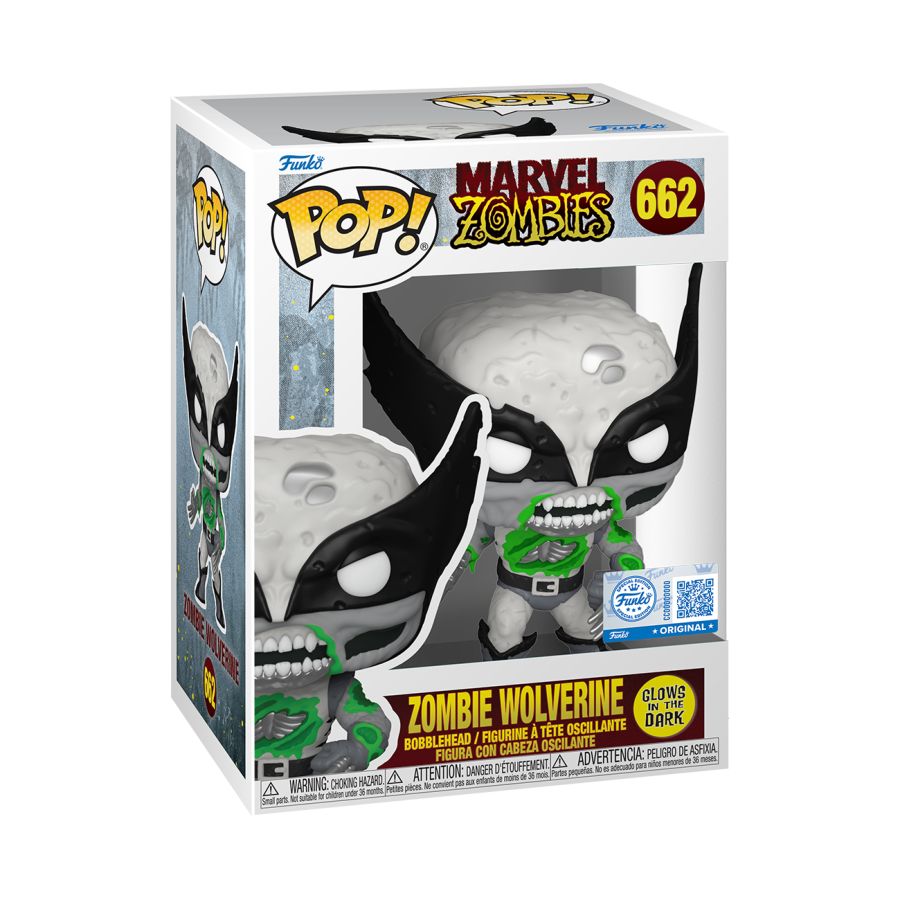 Marvel: Zombies - Wolverine US Exclusive Glow Pop! Vinyl