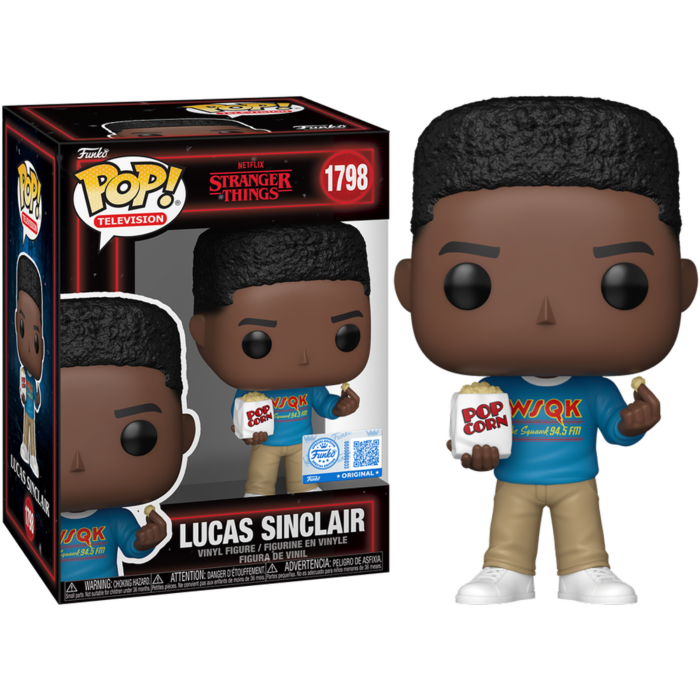 Stranger Things - Lucas Sinclair with Popcorn US Exclusive Pop! Vinyl