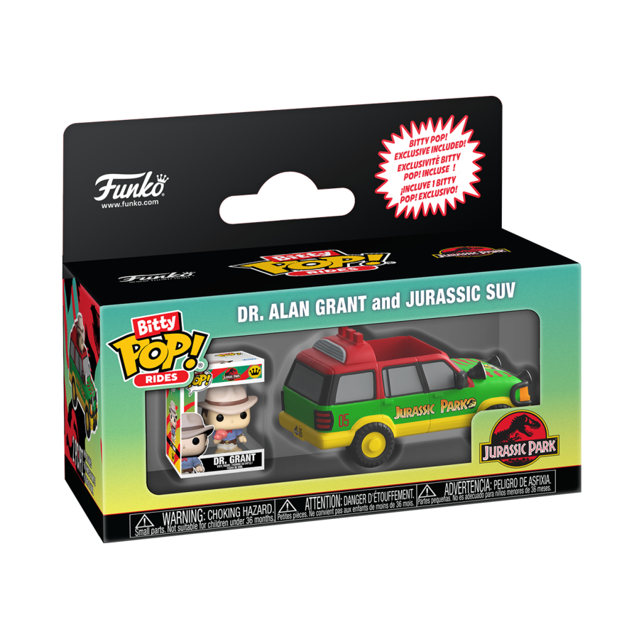 Jurassic Park - Alan Grant w/ Jurassic SUV Bitty Pop! Ride