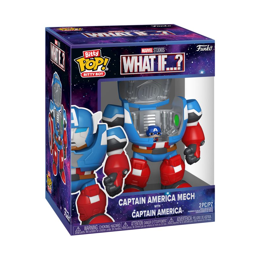 What If - Captain America w/Mech Bitty Pop! Bot
