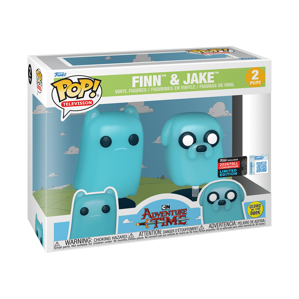 Adventure Time - Ghost Finn & Ghost Jake 2026 NYCC Exclusive Pop! 2-Pack
