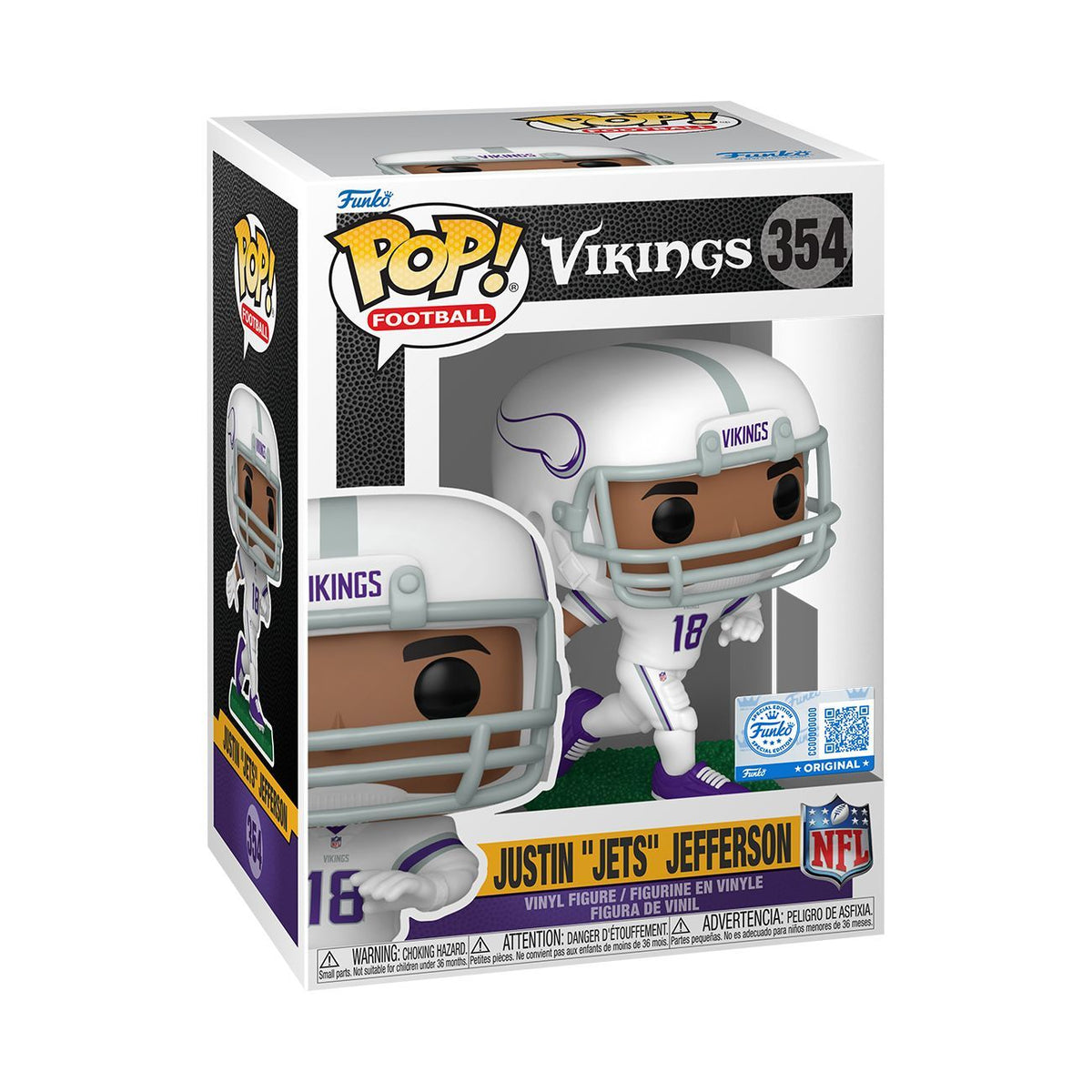 NFL: Vikings - Justin Jefferson (Winter Warrior) Exclusive Pop! Vinyl