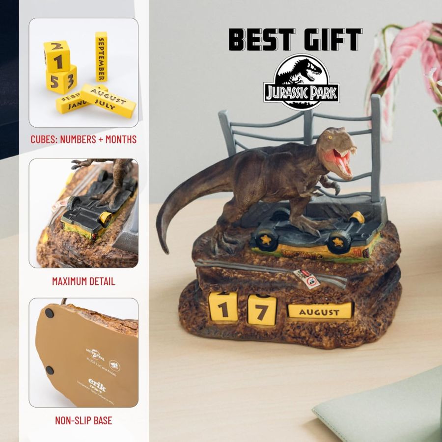 Jurassic Park - T-Rex 3D Perpetual Calendar