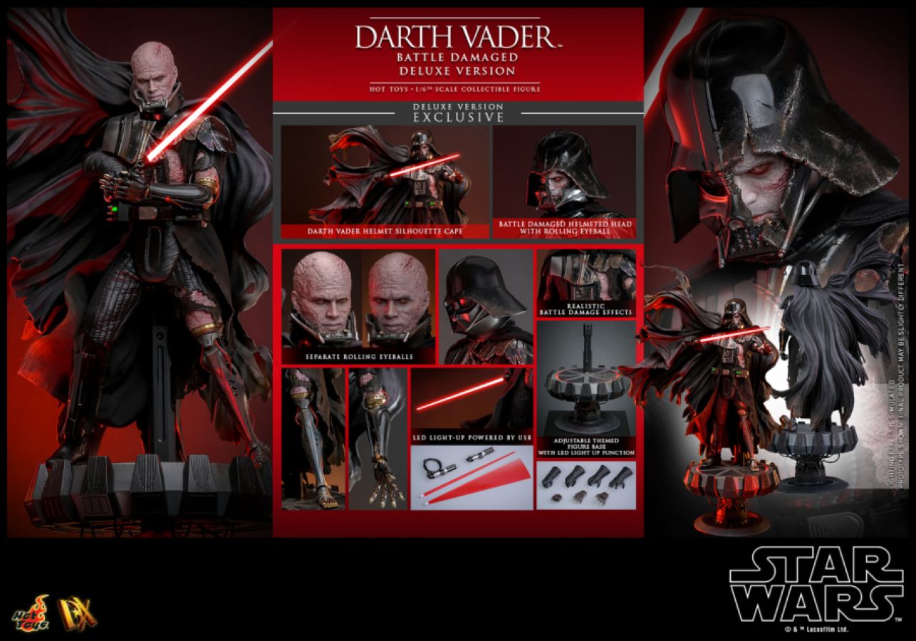 Star Wars - Darth Vader (Battle Damaged) Deluxe 1:6 Scale Collectable Action Figure