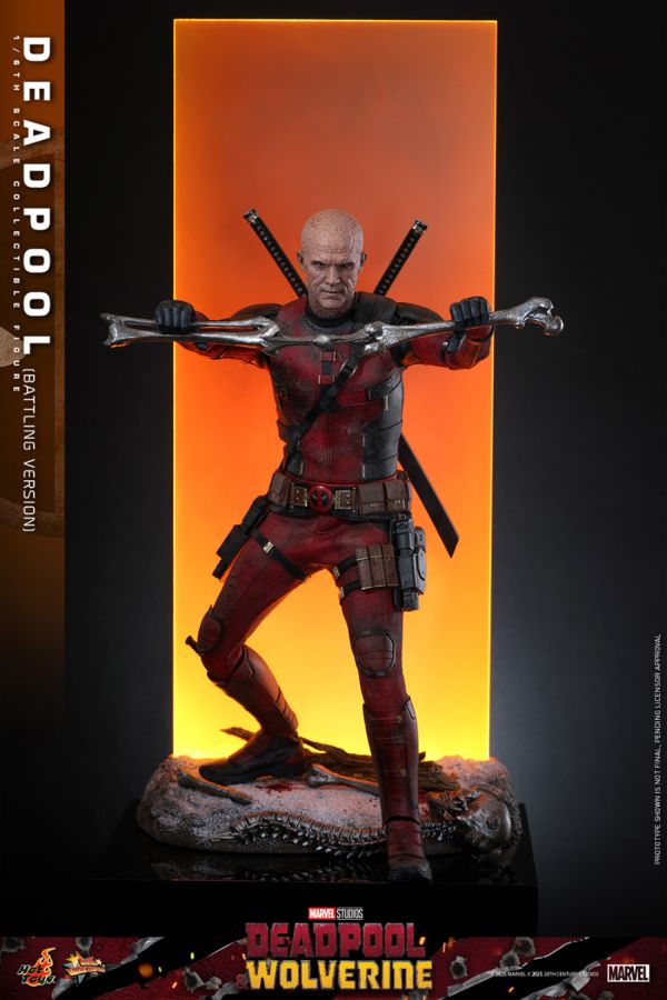 Deadpool & Wolverine - Deadpool (Battling Version) 1:6 Scale Collectible Action Figure