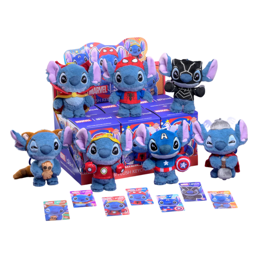 Disney - Stitch Marvel Cosplay Cosbi Plush Keychain Collection (Display of 6)