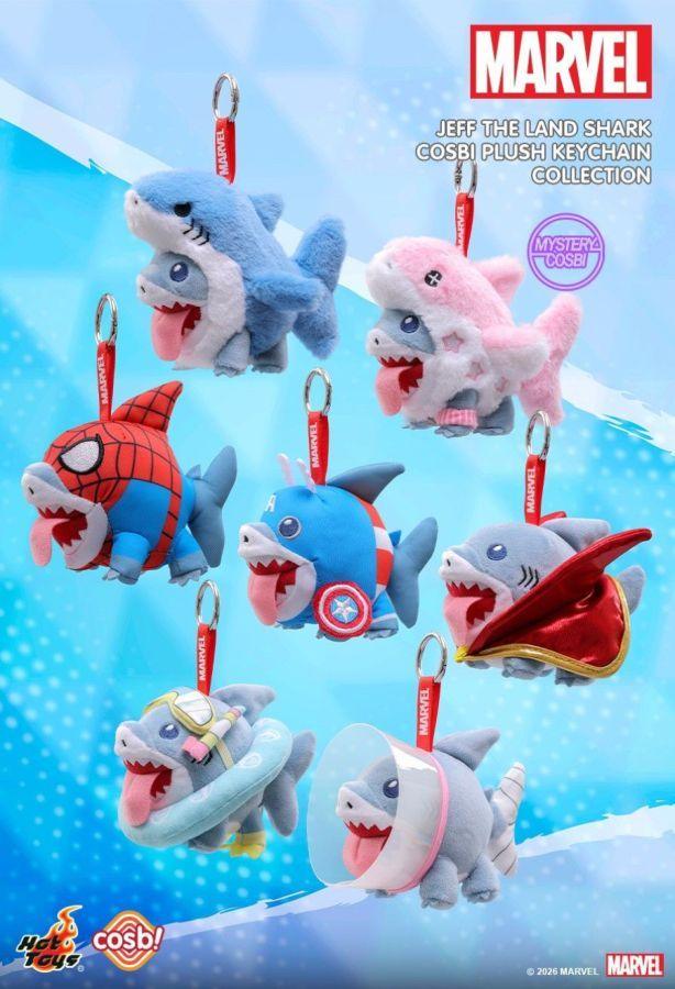 Marvel Rivals - Jeff the Shark Cosbi Plush Keychain Collection (Display of 6)