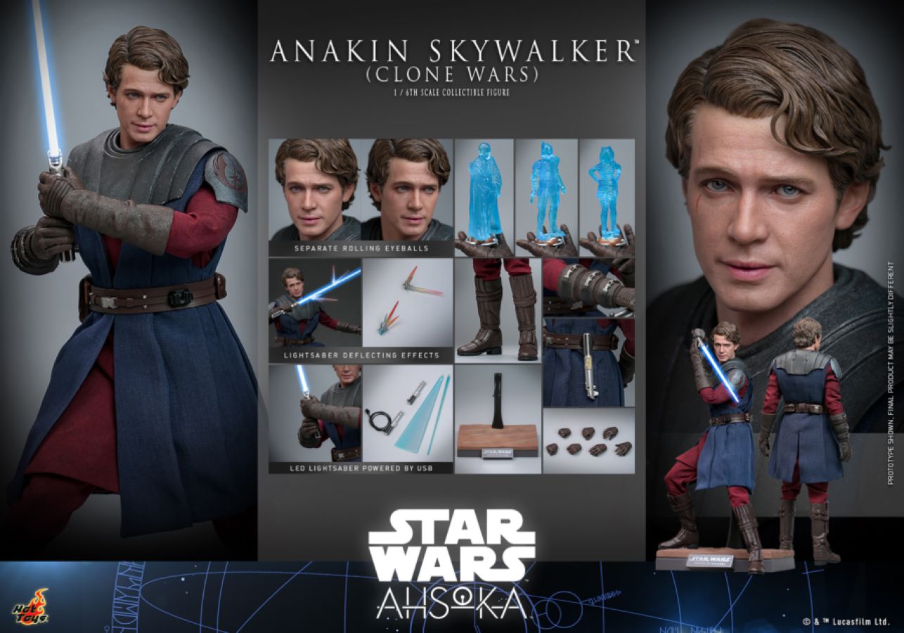 Star Wars: Ahsoka - Anakin Skywalker (Clone Wars) 1:6 Scale Collectable Action Figure